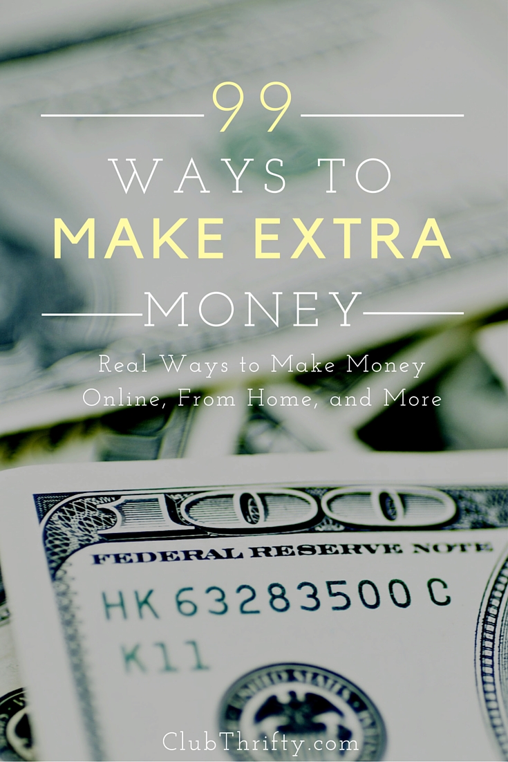 Looking for ways to make extra money but don't know how? Whether it's making money online or your own side job, here are 99 ideas for getting started.