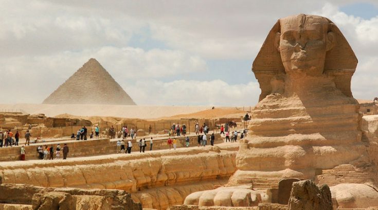 cheapest places to travel - image of Great Sphinx and pyramid