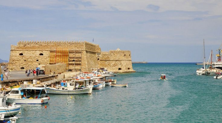 cheapest places to travel - view of bay in Heraklion