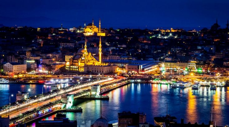 image of Istanbul at night