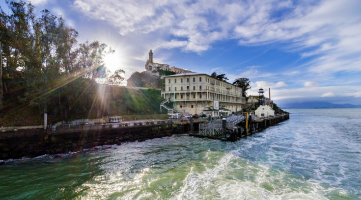 SanFran CityPASS Review - picture of boat docked at Alcatraz Island