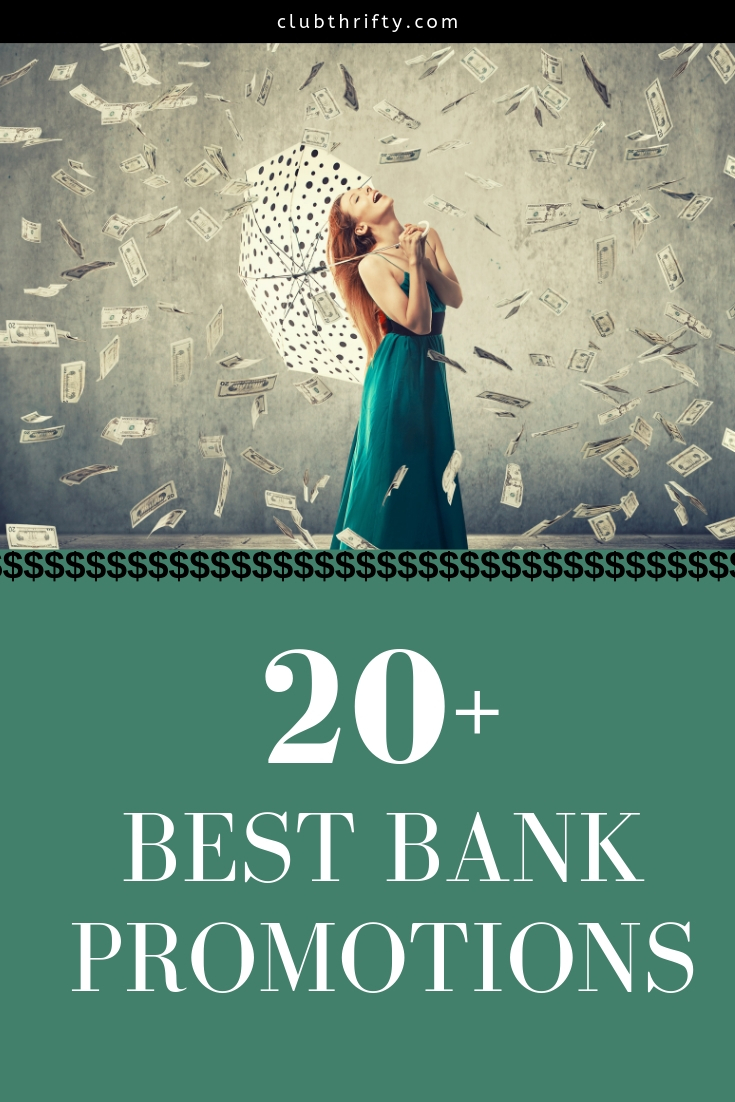Best Bank Promotions - picture of Pin of woman with umbrella in money rain