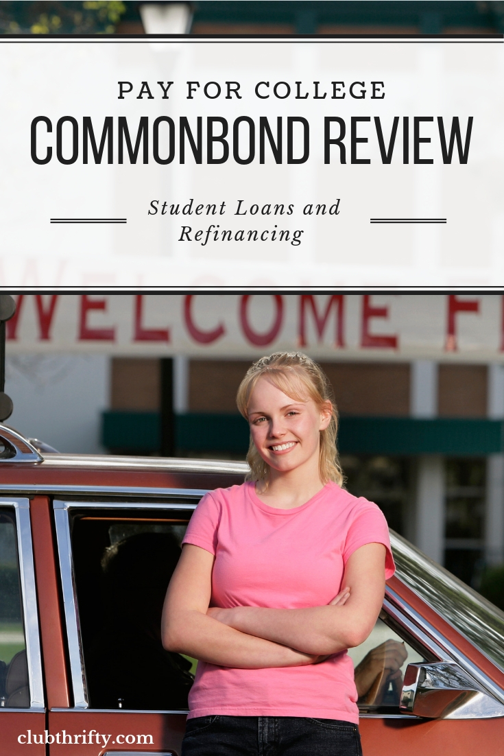 CommonBond Review Pin - picture of college student arriving at college next to car