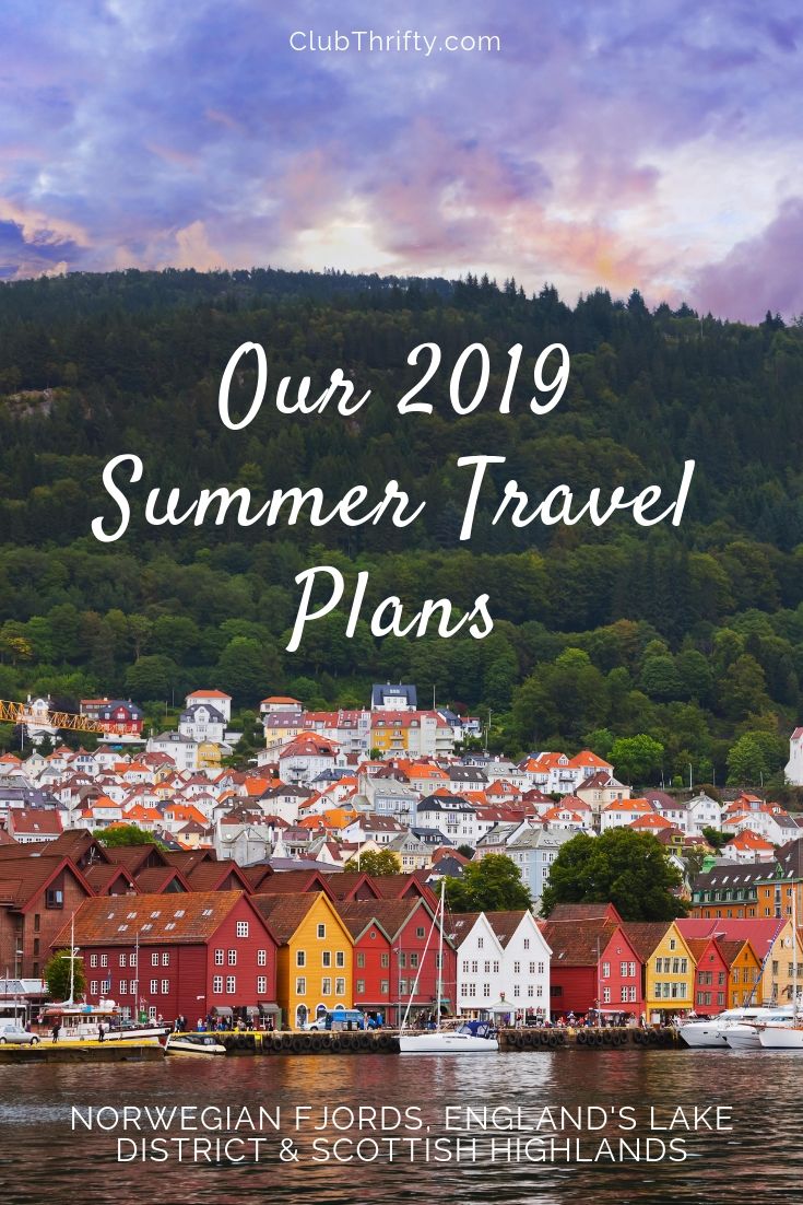 Our summer travel plans 2019 pin - picture of Bergen, Norway