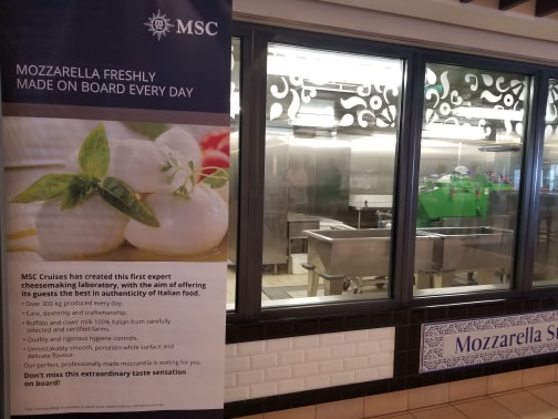 photo of mozzarella station on MSC Meraviglia