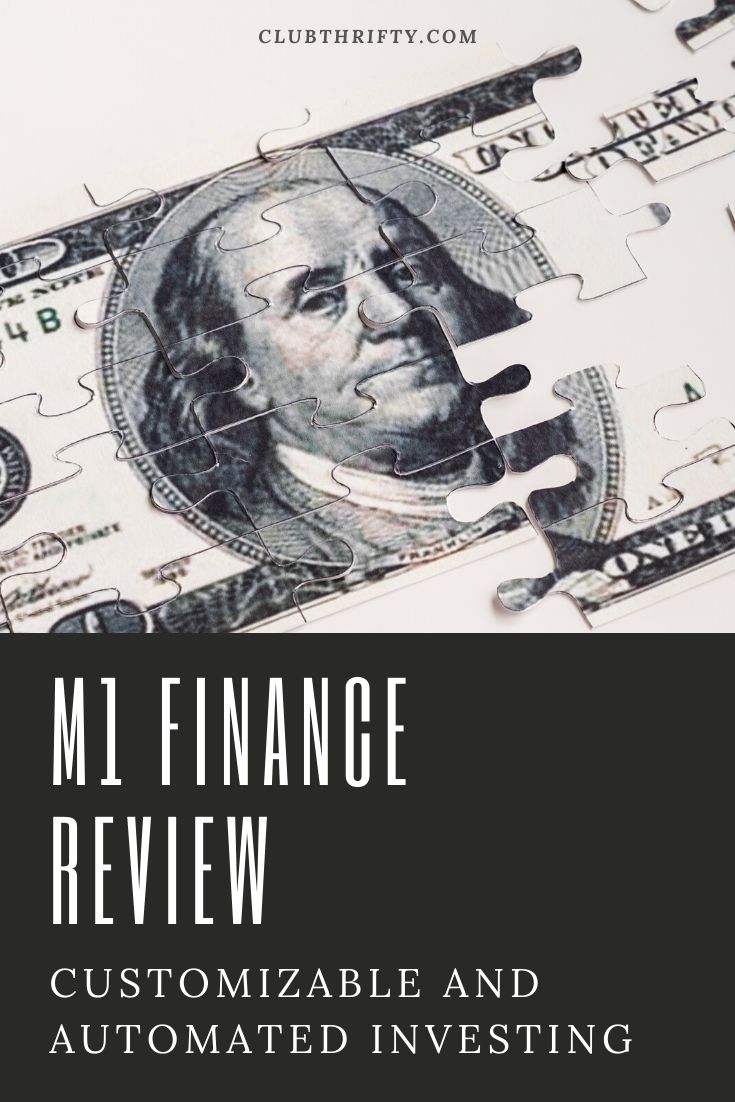 M1 Finance Review Pin - picture of dollar bill puzzle