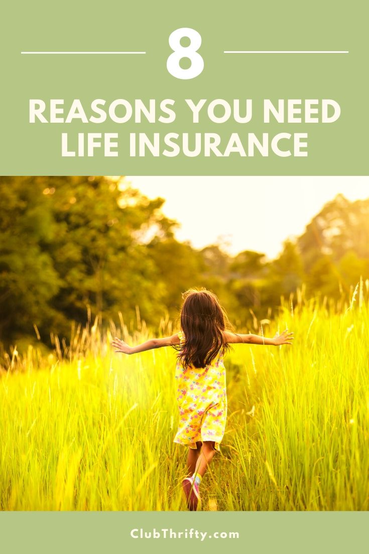 Reasons for Life Insurance Pin - picture of young girl running through overgrown field with outstretched arms
