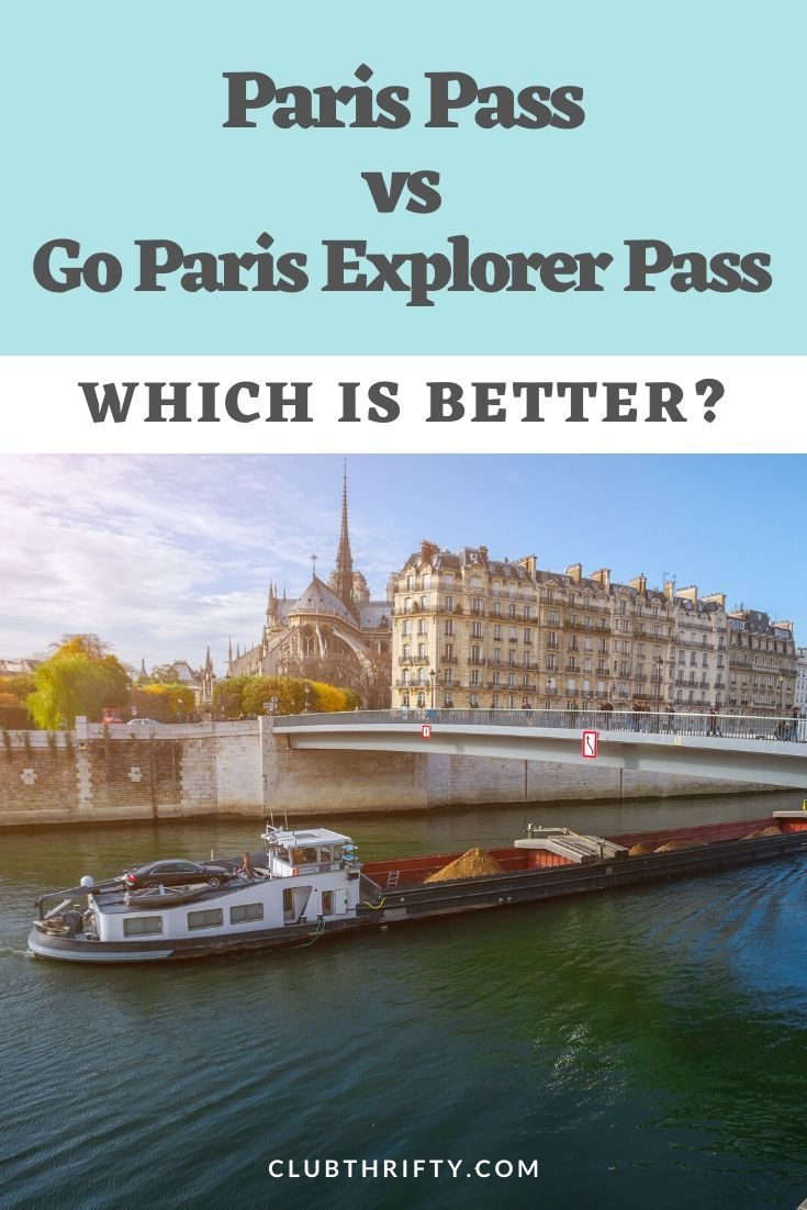 Paris Pass vs Go Paris Explorer Pass Pin - picture of boat on Seine River