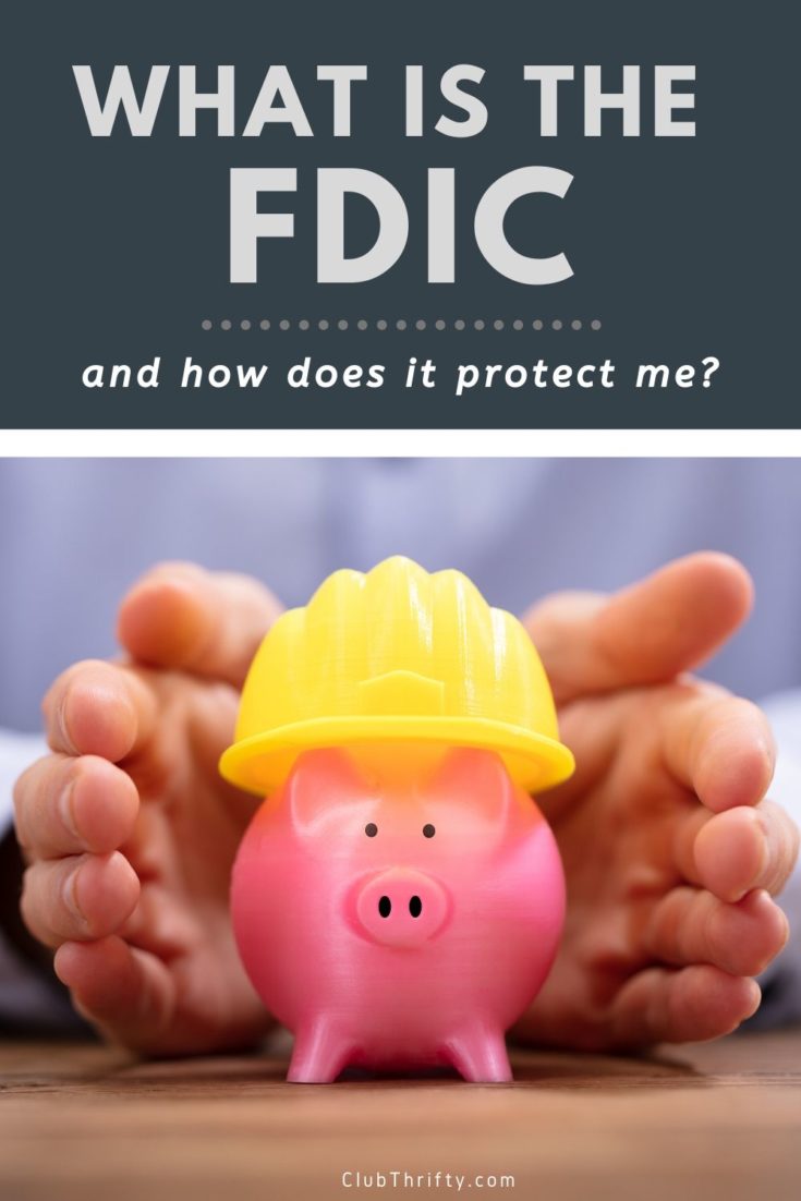 What is the FDIC Pin - picture of piggy bank in hard hat with hands protecting it