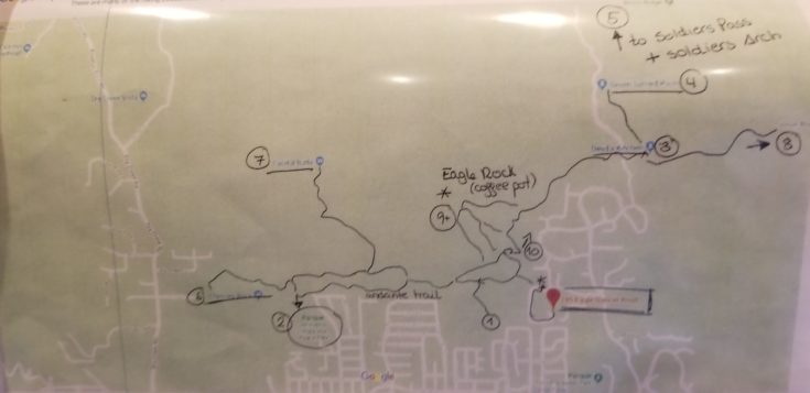 map of Sedona trailheads accessible from property